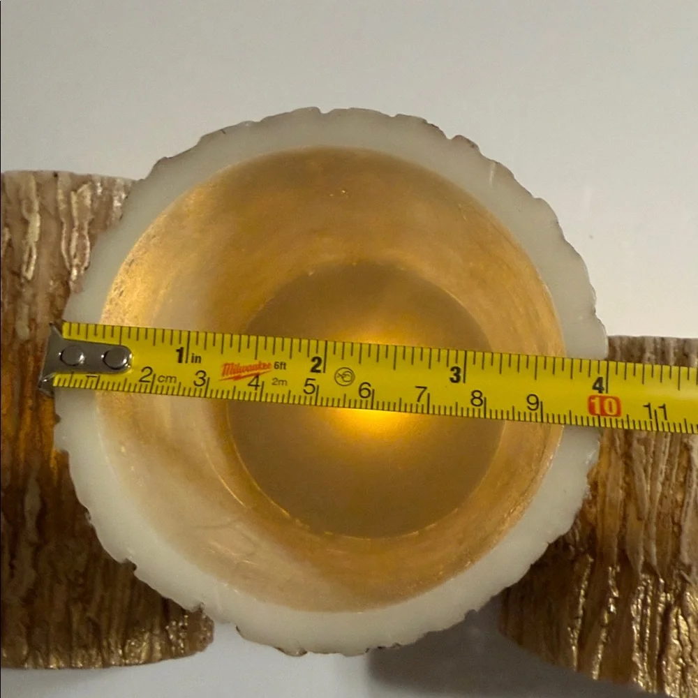 Rustic LED Candle Set with Remote. Brown and Good. NWOT. Also with 6 Hours Timer